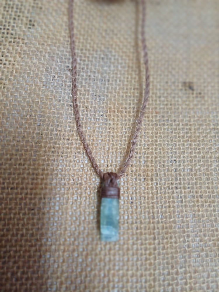 Green/Blue Kynaite Crystal Pendant