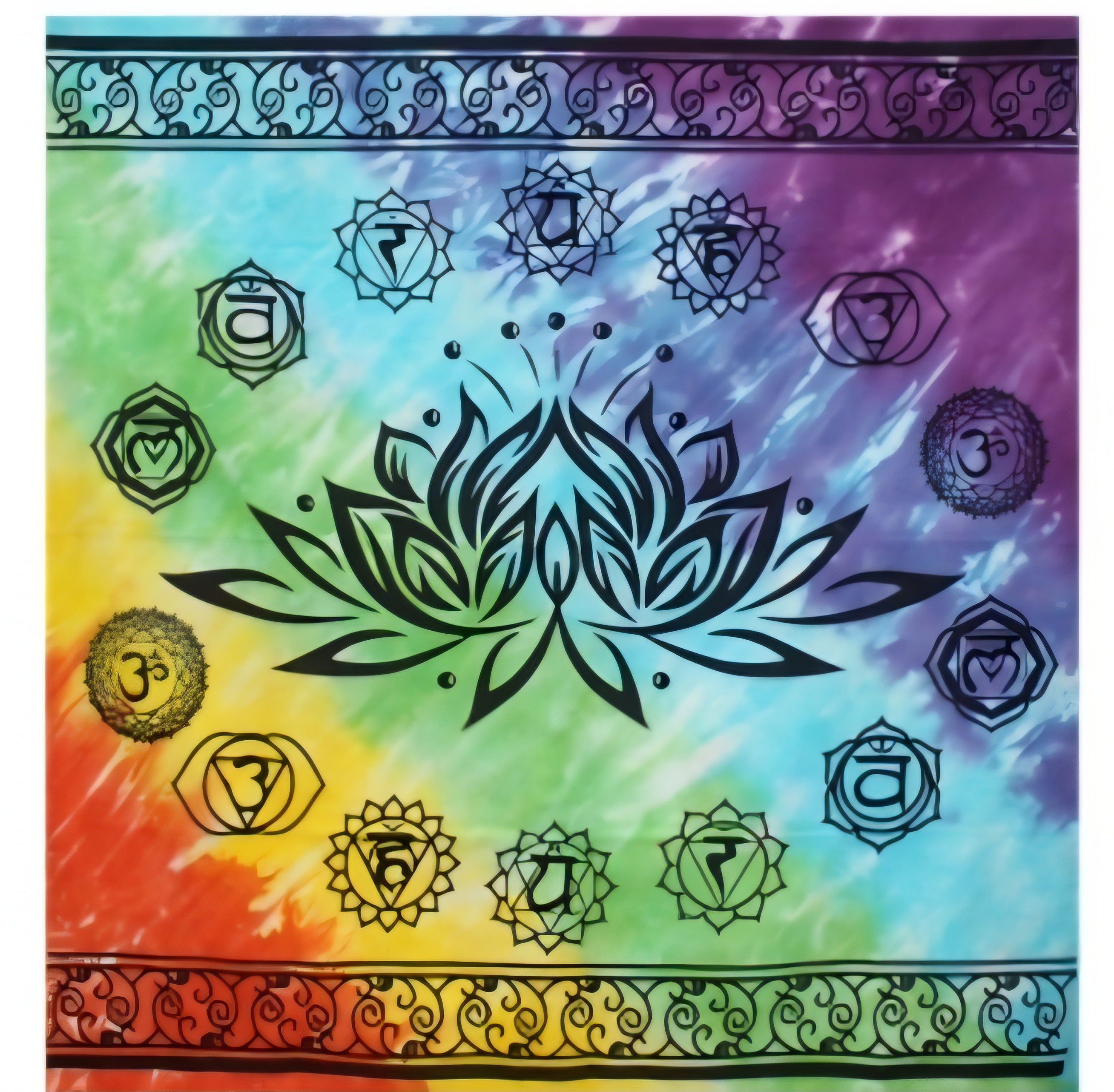 Altar Cloth Tie Dye Lotus Chakra