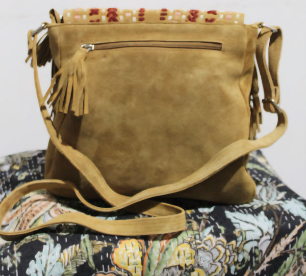 Brown Suede Boho Bag