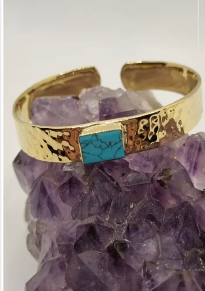 Brass Turquoise Bracelet