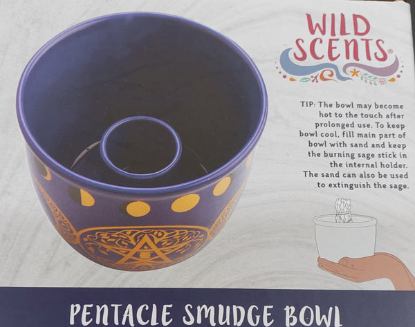 Smudge Bowl Pentacle Design