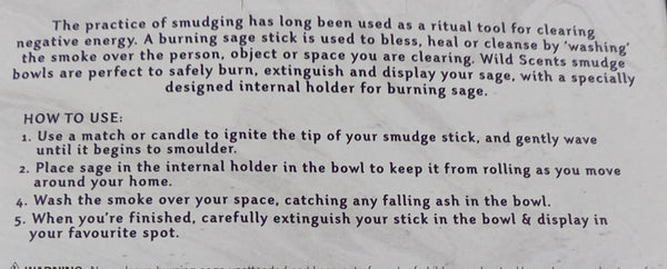 Smudge Bowl Pentacle Design