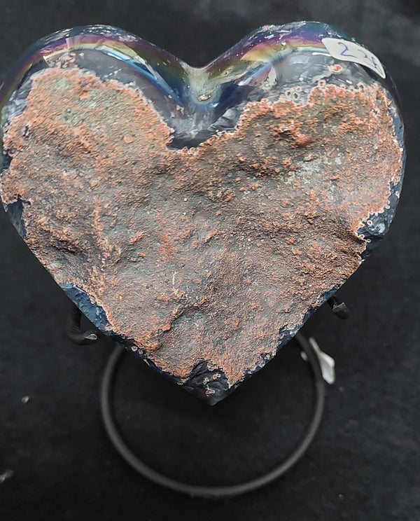 Titanium  Amethyst Crystal  Heart