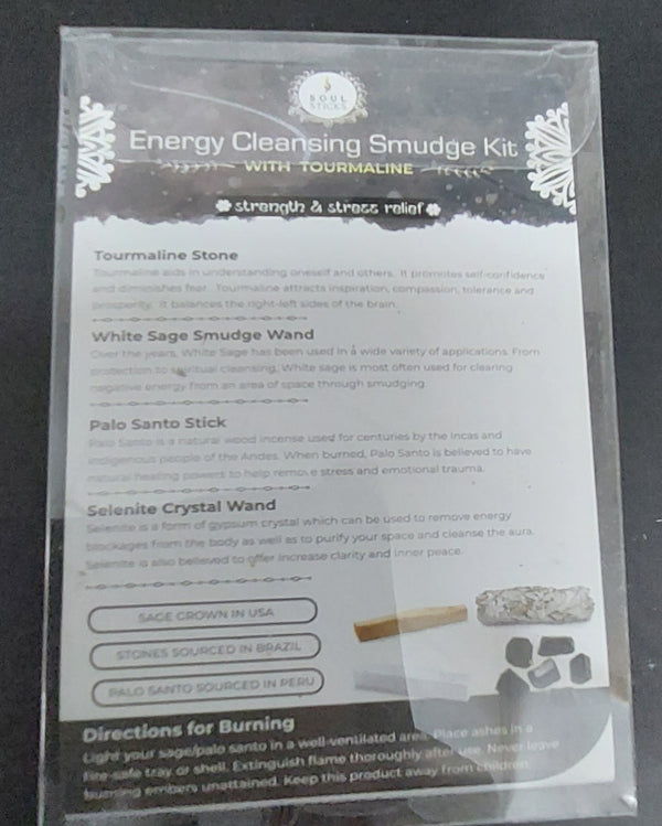 Energy Cleansing Smudge Kit with Black Tourmaline