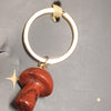 Red Jasper Mushroom Keyring