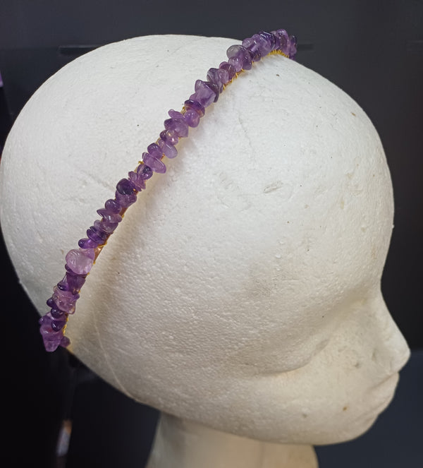 Amethyst Crystal Headband