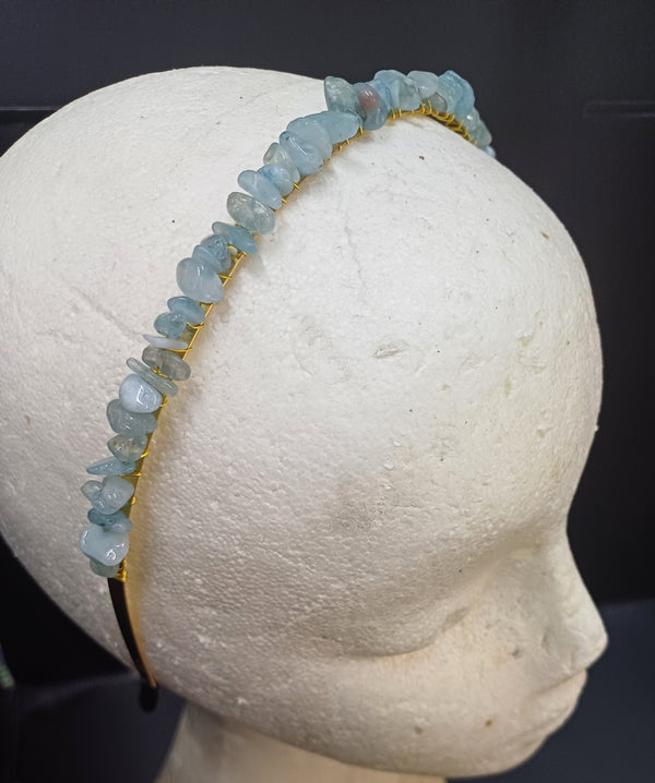 Aquamarine Crystal Headband