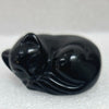 Craved Black Obsidian Crystal Cat