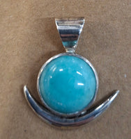 Crescent Moon Amazonite Pendant