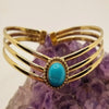 Brass Turquoise Bracelet