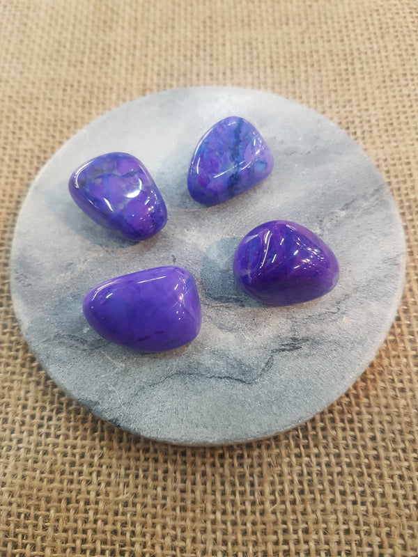 Purple  Howlite tumbled stones