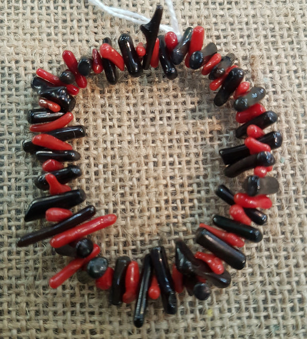 Red and Black Coral Bracelet