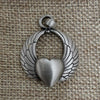 Angel Wings and Heart Pendant