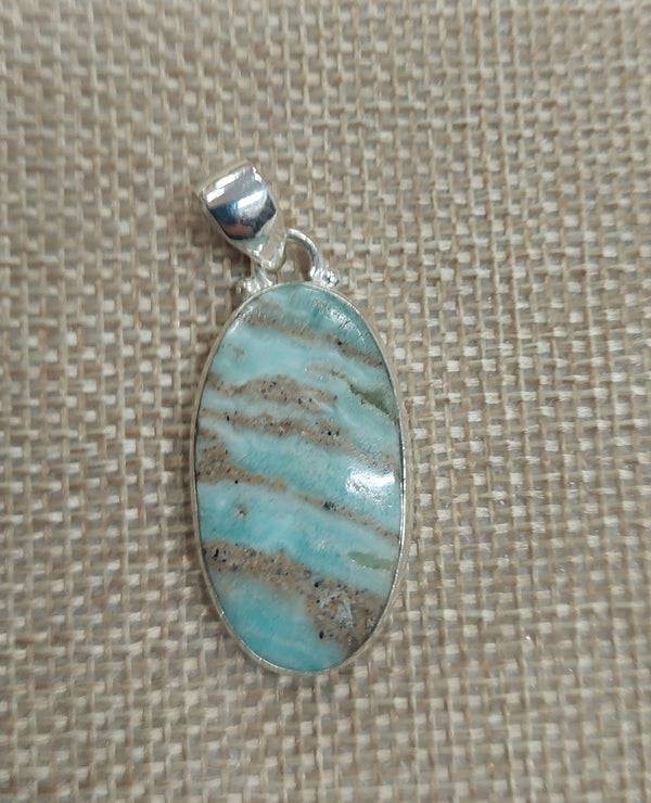 Blue Aragonite Pendant