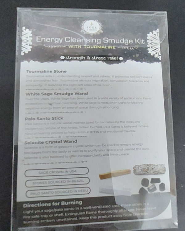 Energy  Cleansing Smudge Kit with Black Tourmaline