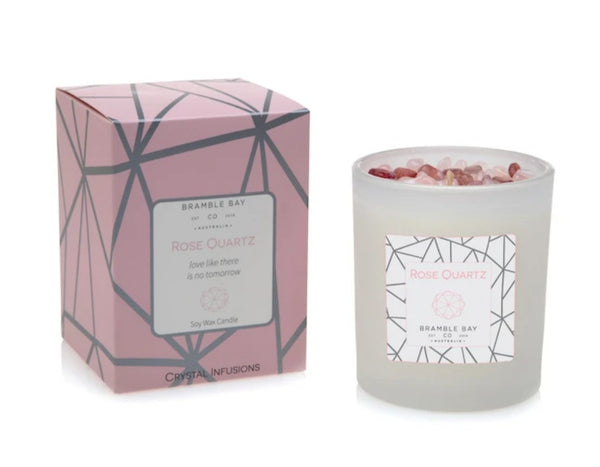 Rose Quartz Crystal Infusions Candles