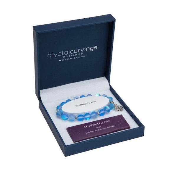 Blue Aurora Glass Bracelet